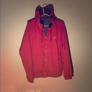 Hollister rain jacket two way jacket